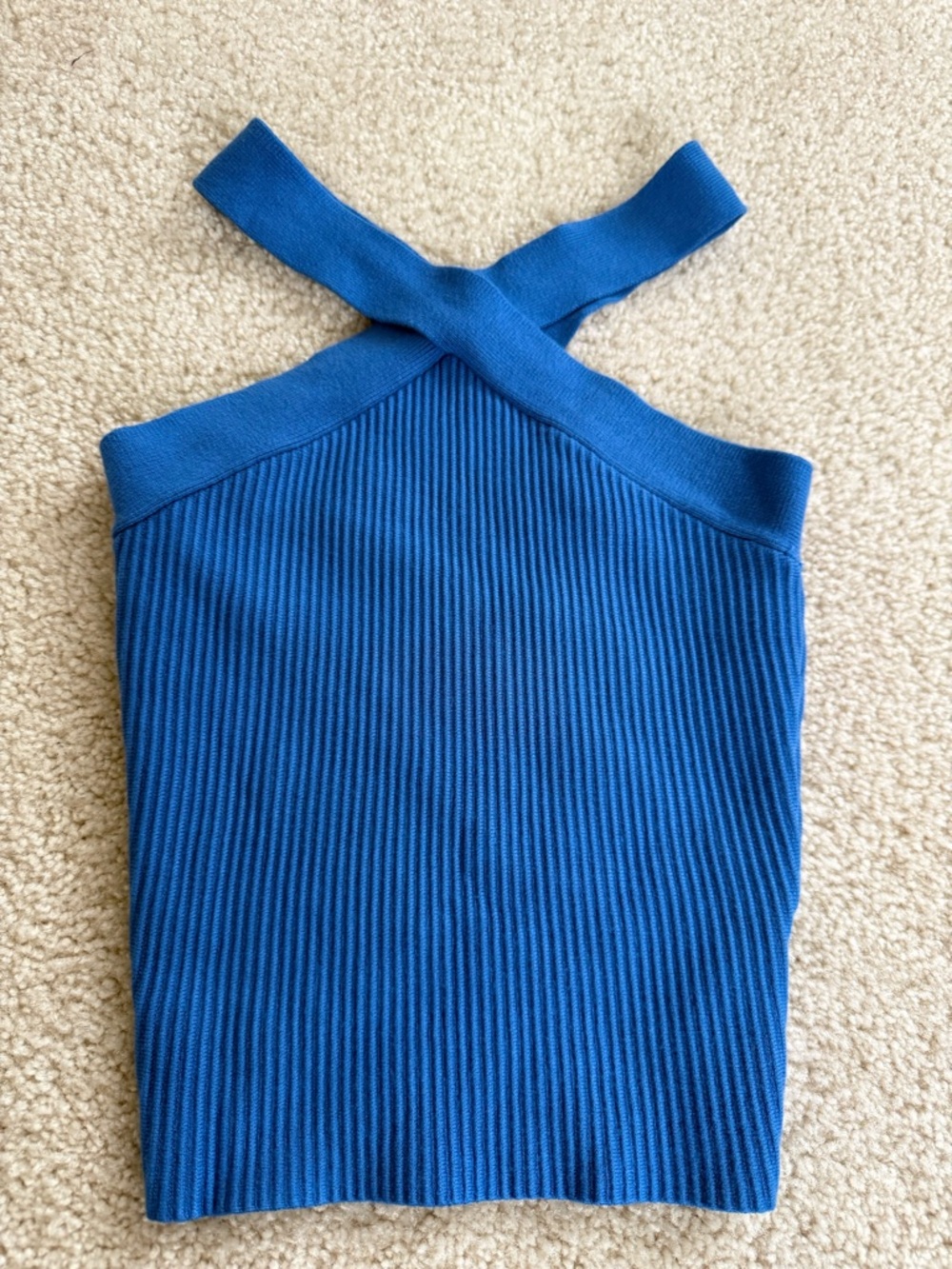 House of Harlow 1960 Cobalt Blue Ribbed Knit Tank
